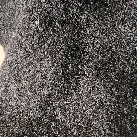 Angora wool blend black Tommy Hilfiger u-neck sweater - Picture 5 of 8